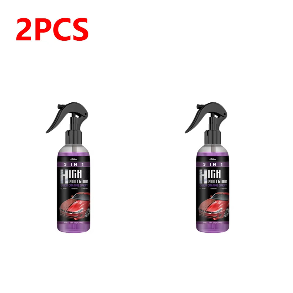 3 in 1 High Protection Quick Ceramic Coating Nano Spray Car Coating Wax Polishing Spray Plastic Refresh Fast Fine Scratch Repair