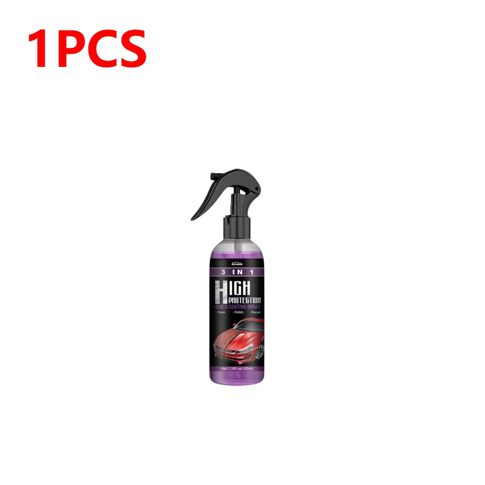3 in 1 High Protection Quick Ceramic Coating Nano Spray Car Coating Wax Polishing Spray Plastic Refresh Fast Fine Scratch Repair