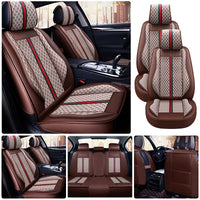 PU Leather Universal Car Seat Cover Cushion Protection Cushion Anti-Scratch Suitable for Sedan SUV Pickup Truck Seat Four Season