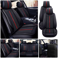 PU Leather Universal Car Seat Cover Cushion Protection Cushion Anti-Scratch Suitable for Sedan SUV Pickup Truck Seat Four Season