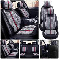PU Leather Universal Car Seat Cover Cushion Protection Cushion Anti-Scratch Suitable for Sedan SUV Pickup Truck Seat Four Season