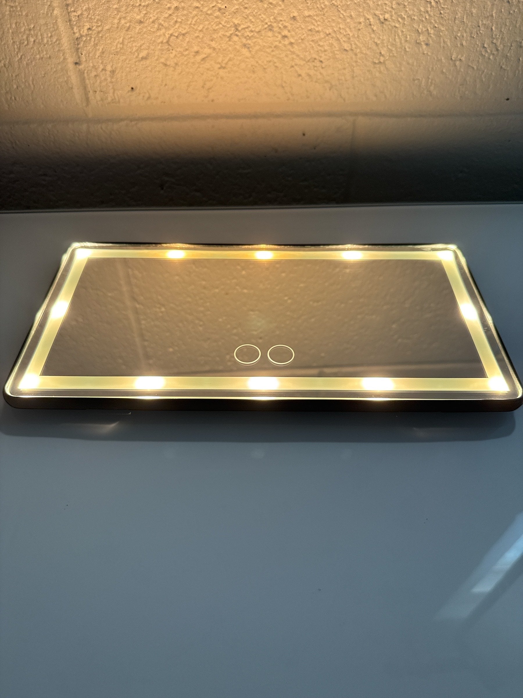 GlowView™ Ultra-Thin Touch Screen Car Vanity Mirror