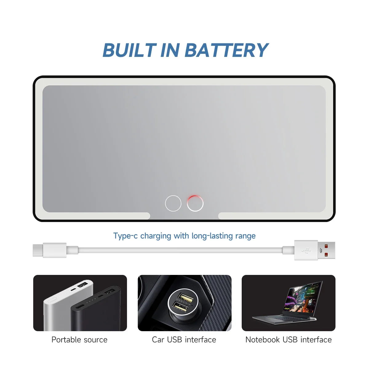 Sun Visor Beauty Mirror 