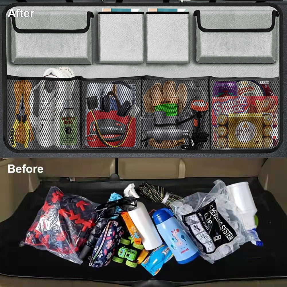 Car Trunk Organizer, Backseat Hanging Organizer with 8 Large Storage Bag Super Capacity -Trunk Organizer for Suv,Truck,Van -Your Space Saving Expert