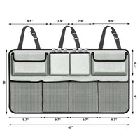 Car Trunk Organizer, Backseat Hanging Organizer with 8 Large Storage Bag Super Capacity -Trunk Organizer for Suv,Truck,Van -Your Space Saving Expert